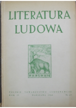 Literatura ludowa Rok IV nr 2 i 3