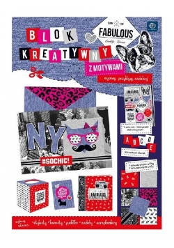 Blok kreatywny A4 z naklejkami Hipster