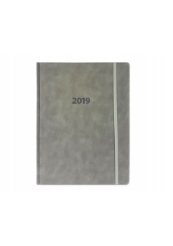 Kalendarz 2019 książkowy A4 dzienny Lux szary