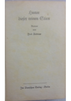 Hinter dieser reinen Gfirn, 1938 r.