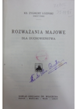 Rozważania majowe, 1927r.