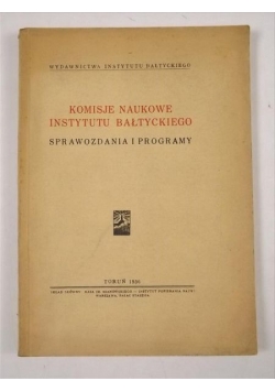 Komisje naukowe instytutu bałtyckiego, 1936 r.