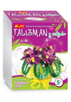 Talizman. Kwiatki z cekinów. Fiołki