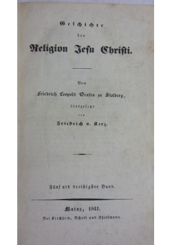 Geschichte der Religion Jesu Christi,Tom 35,1841r