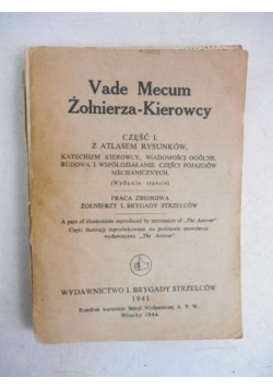 Vade Mecum Żołnierza- Kierowcy, Cz. I,  Atlas rysunków, 1941 r.
