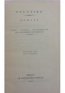 Voltaire, Romane