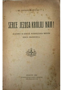 Serce Jezusa króluj nam, 1920 r.