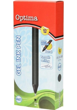 Długopis żelowy OPTIMA 0,7 czarny 12 sztuk