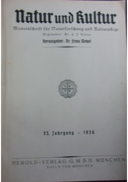 Natur und Kultur, 1936 r.