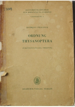 Ordnung Thysanoptera