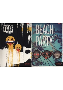 Teczka z gumką A4  EMOJI 2 10 sztuk mix