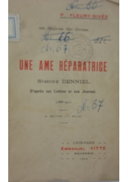 Une Ame Reparatrice, 1924 r.