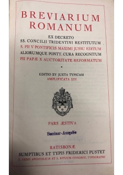 Breviarium Romanum, 1936 r.