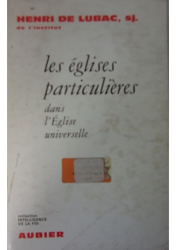 Les eglises particulieres