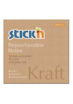 Notes Kraft 100 kartek 76x76mm