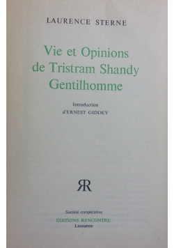 Vie et Opinions de Tristram Shandy Gentilhomme, reprint z 1946 r.