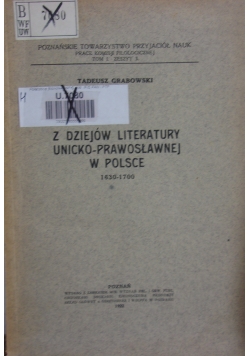 Z dziejów literatury Unicko-Prawosławnej w Polsce, 1922r.