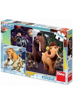 Puzzle 3x55 Epoka Lodowcowa 5: Portret DINO