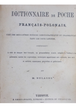 Dictionnaire de poche, 1864r.