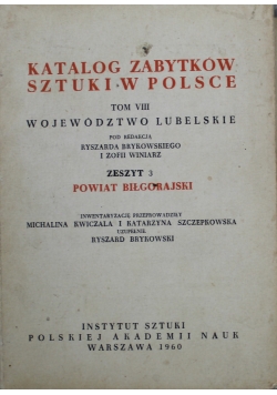 Ktalog zabytków sztuki w Polsce tom VIII Zeszyt 3