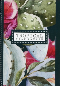 Kołonotatnik A4 Tropical w kratkę 100 kartek Wild flower