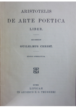 De arte poetica liber 1910 r.