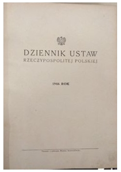 Dziennik Ustaw Rzeczypospolitej Polskiej 1946 rok, 1946 r.
