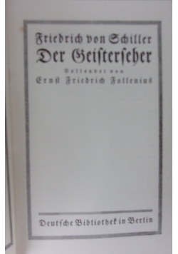 Friedrich don Schilleer der Seiftefrcher 1922 r.