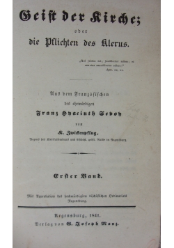 Die Pflichten des Klerus,1841r.