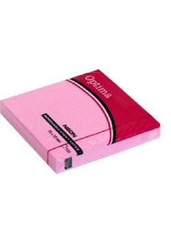 Karteczki samoprzylepne 75x75 mm róż Optima