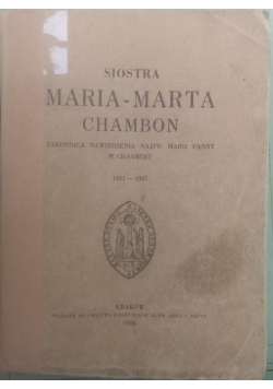 Siostra Maria - Marta Chambon, 1938 r.