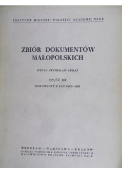 Zbiór dokumentów małopolskich część III