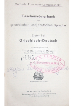 Taschenworterbuch ,1910 r.