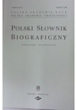 Polski Słownik Biograficzny zeszyt 180