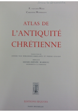 Atlas de L'antiquite chretienne