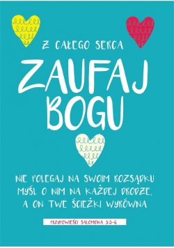 Kartka - Zaufaj Bogu - niebieska