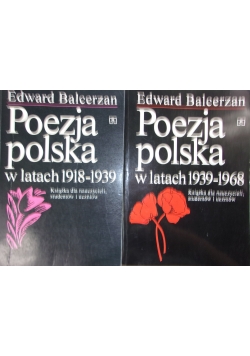 Poezja Polska w latach 1918-1939/1939-1968, zestaw 2 książek