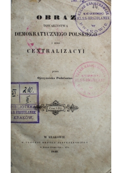 Obraz Towarzystwa Demokratycznego Polskiego 1849 r.