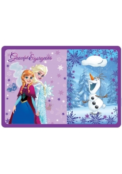 Piórnik 1 suwak 2 klapkowy z wyposażeniem Frozen