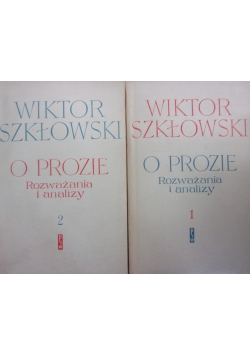 O prozie. Rozważania i analizy  cz. 1 i 2 - zestaw 2 książek