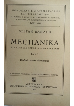 Mechanika ,Tom I ,1949 r.