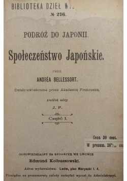 Społeczeństwo Japońskie, 1903 r.
