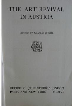 The Art-Revival in Austria, 1906 r