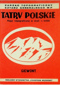 Tatry Polskie Giewont mapa topograficzna
