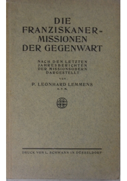 Die franziskaner missionen der gegenwart, 1924 r.