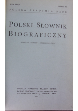 Polski Słownik Biograficzny Tom XXII