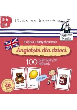 Angielski dla dzieci 100 pierwszych słów Książka + karty obrazkowe