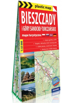 Bieszczady i Góry Sanocko-Turczańskie foliowana mapa turystyczna 1:65 000