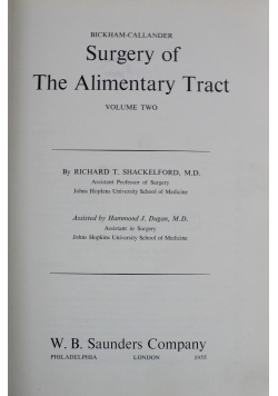 Surgery of The Alimentary Tract