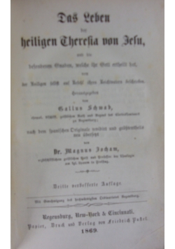 Das Leben der heiligen Cherefia von Jelu,1869r.